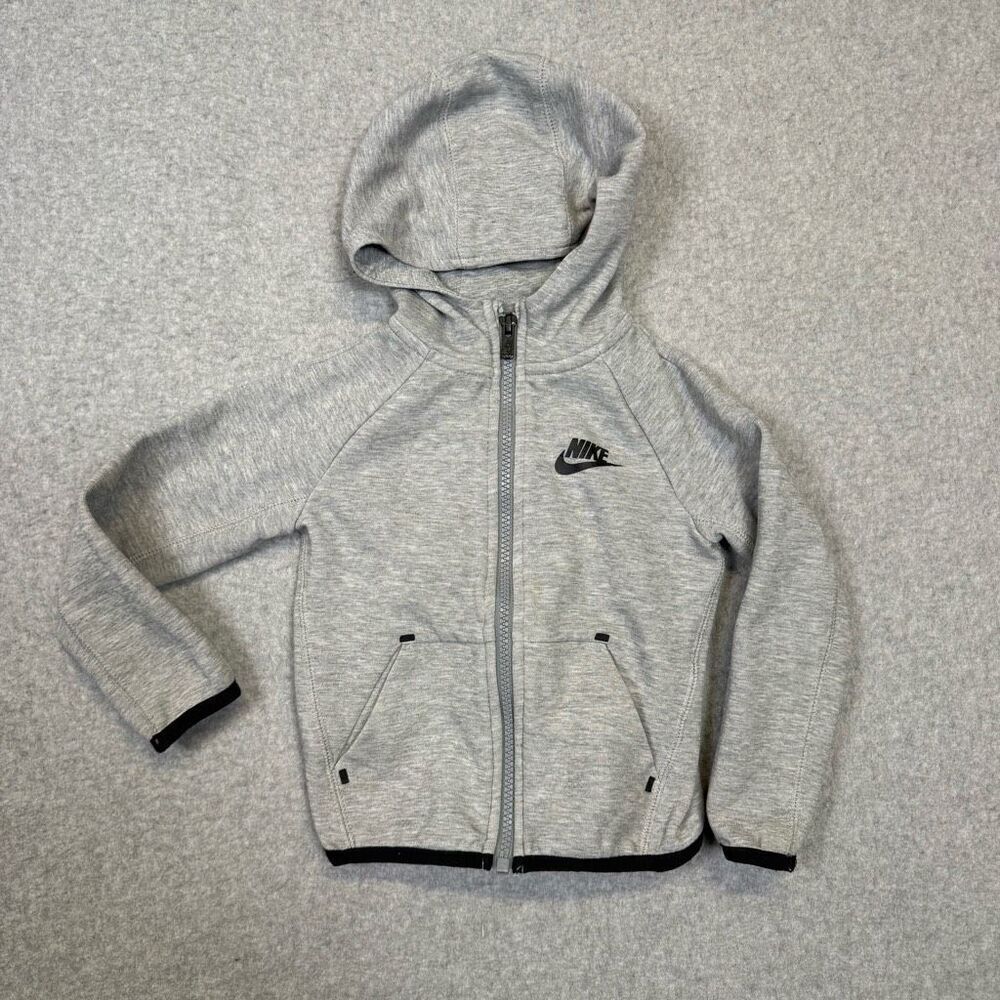 Nike 2T 1-2 Years Toddler Grey Full Zip Hooded Jacket Coat